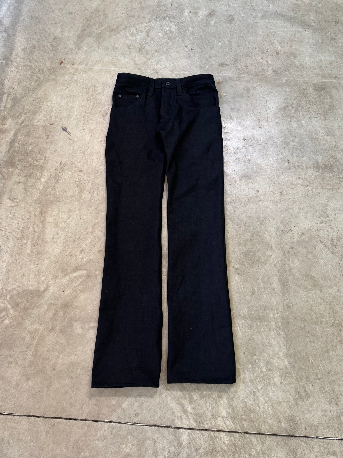 “noir” crosshatch skinny bootcuts