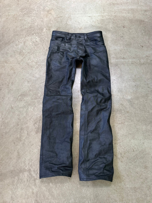 "waxed" skinnies