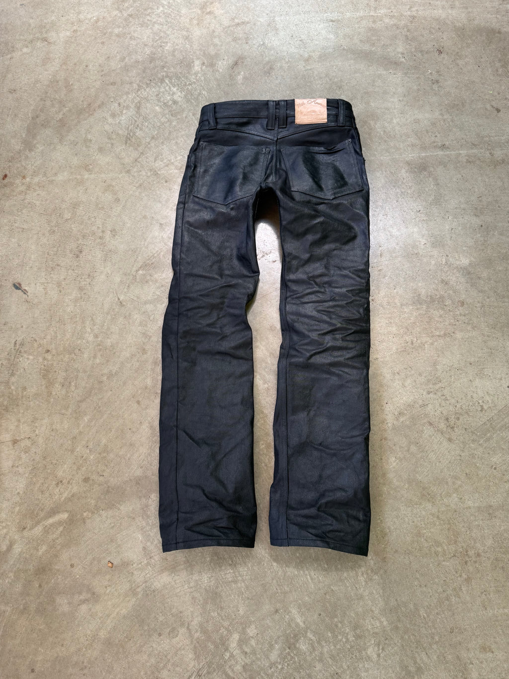 "waxed" skinnies