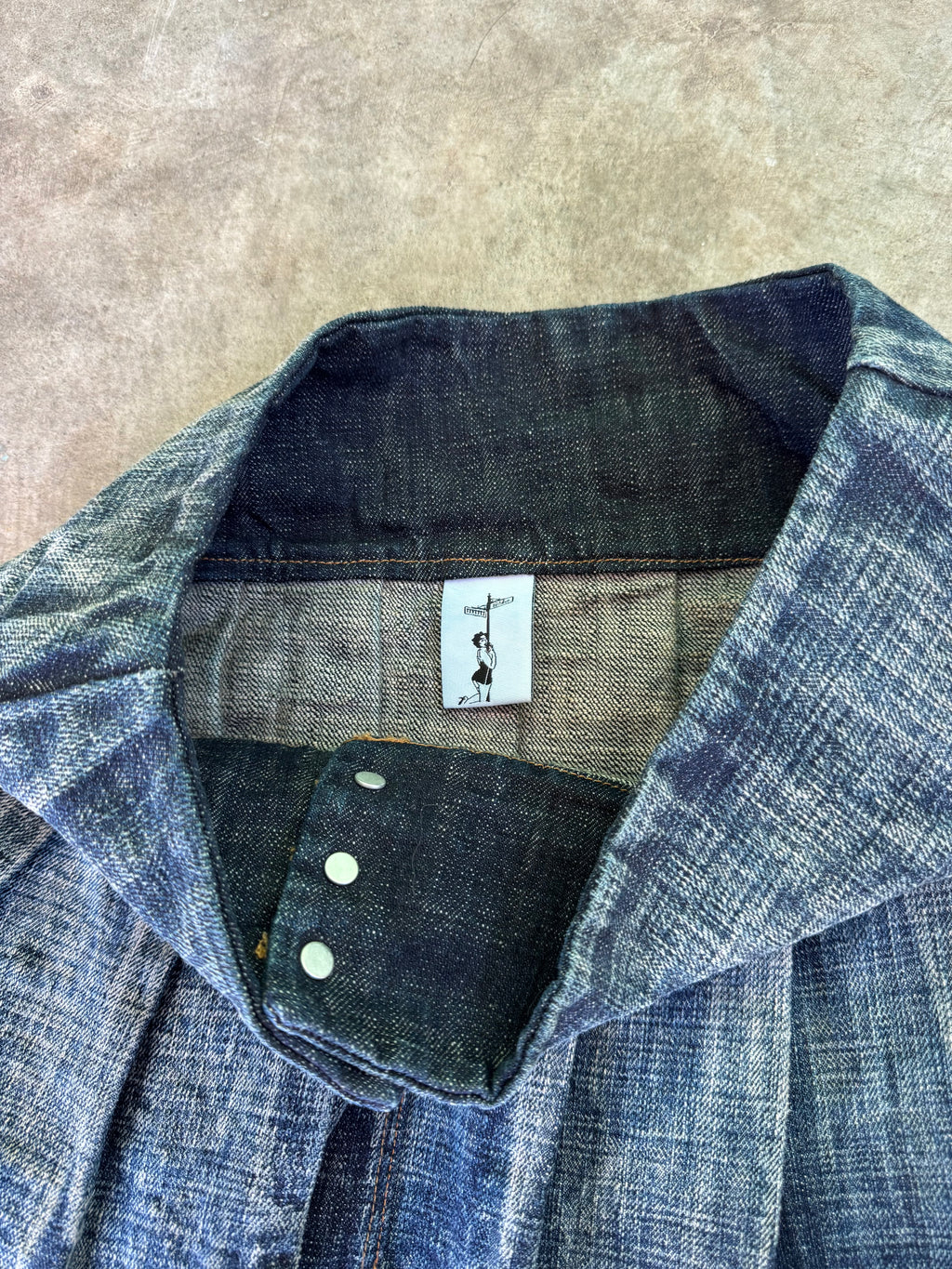 “washed” mini skirt