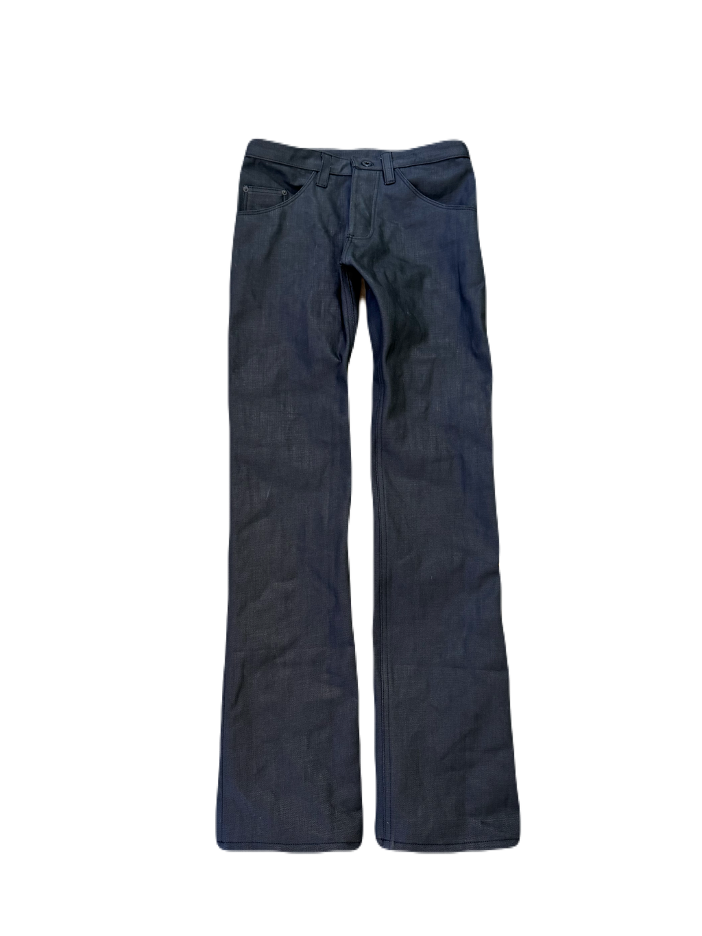 “oil” crosshatch skinny bootcuts