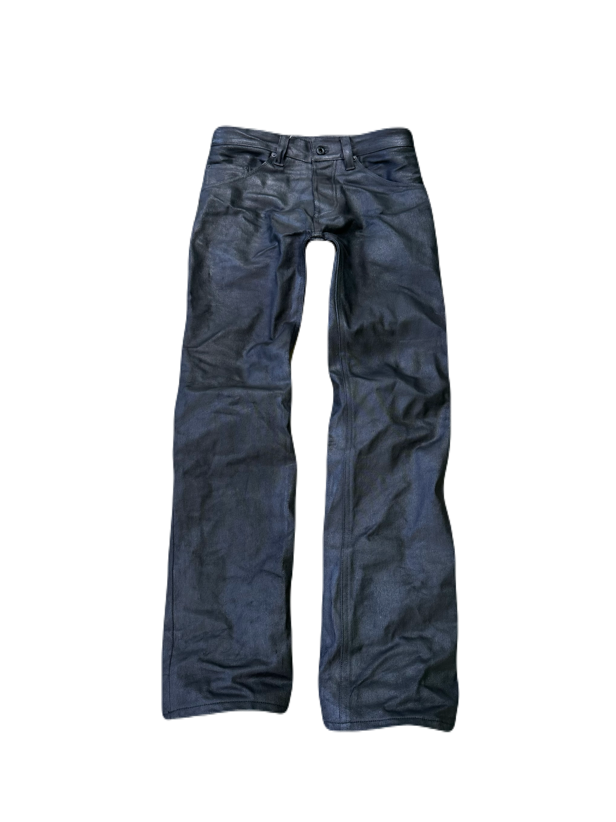 "waxed" skinnies