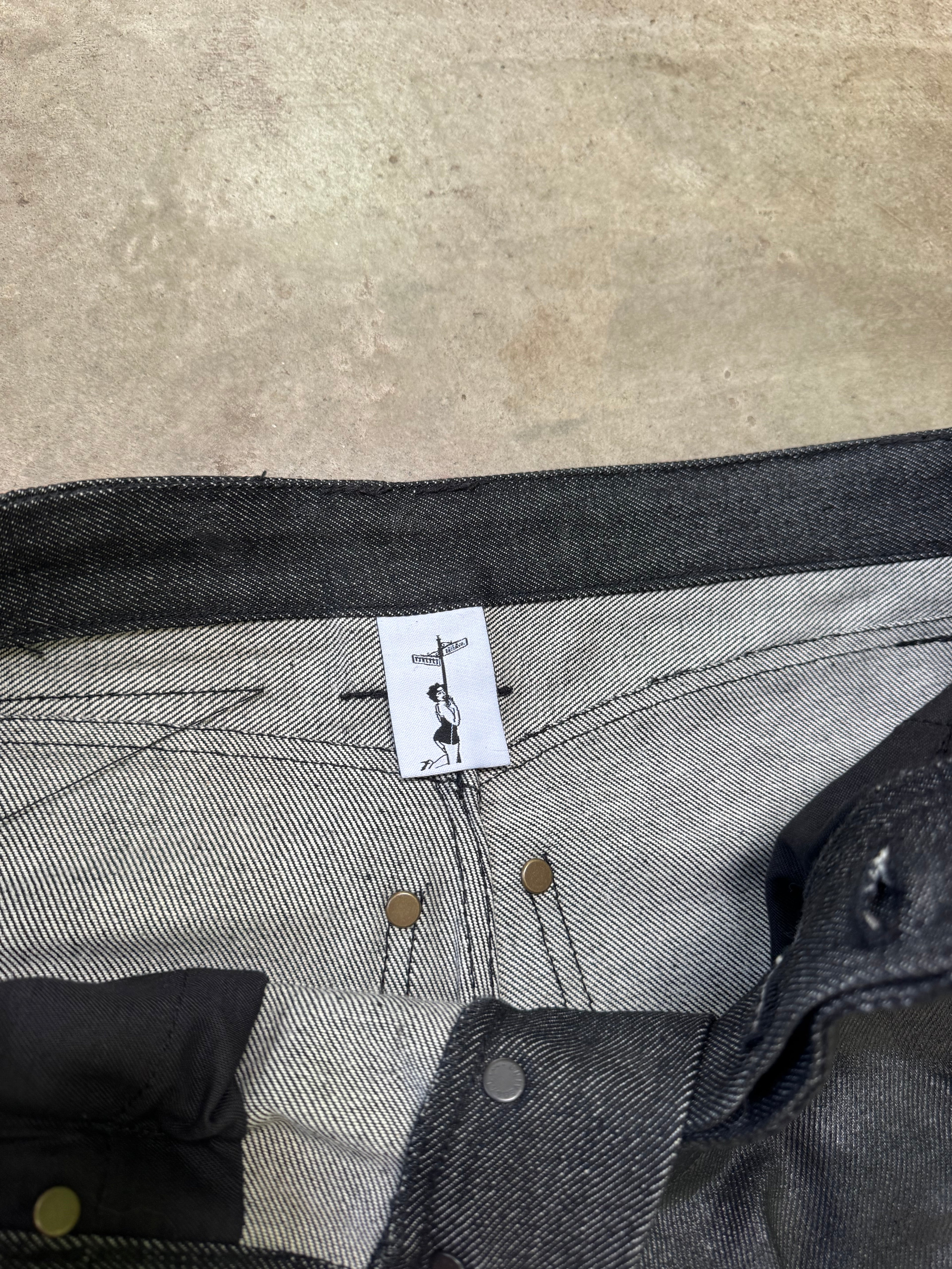 "waxed" skinnies