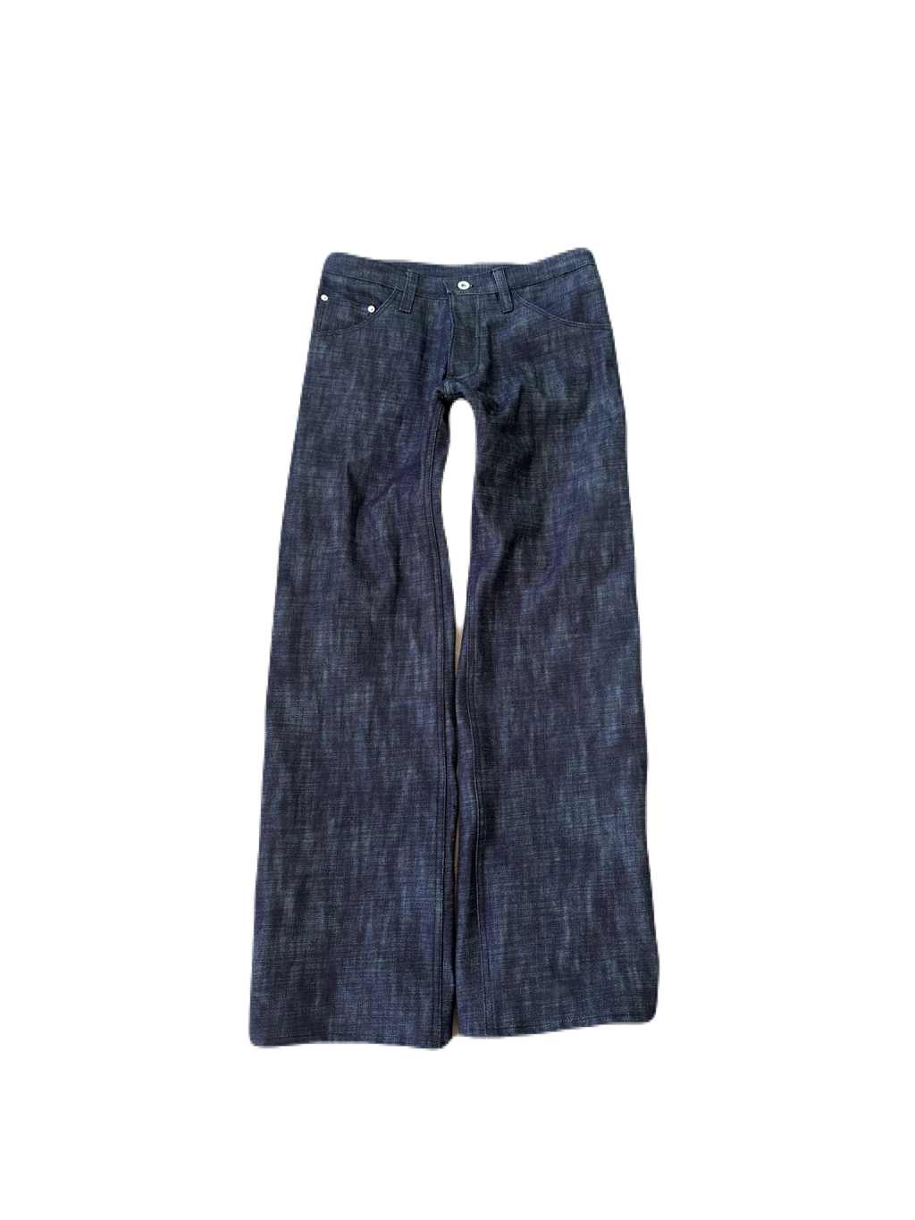 “indigo” crosshatch loose denim