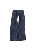 “indigo” crosshatch loose denim