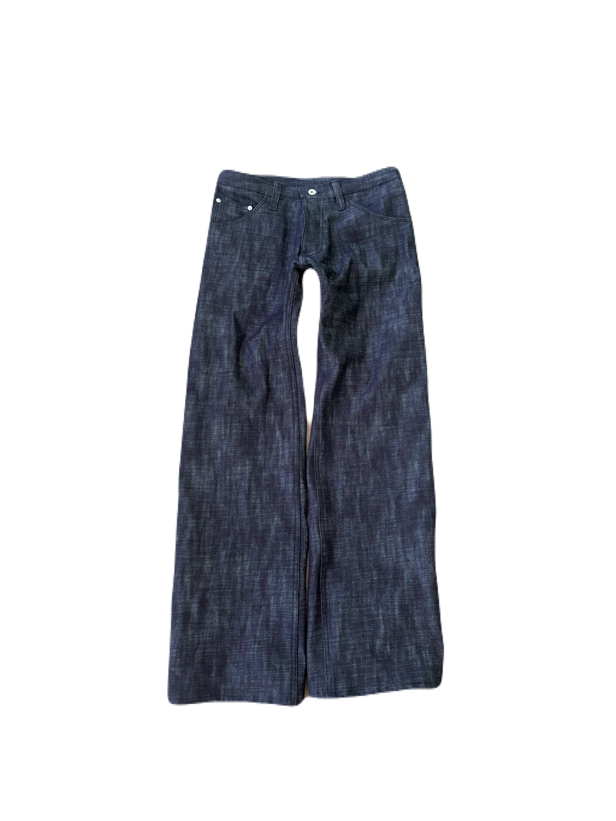 “indigo” crosshatch loose denim