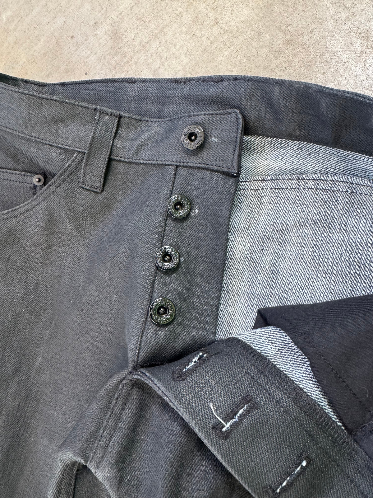 “oil” crosshatch skinny bootcuts