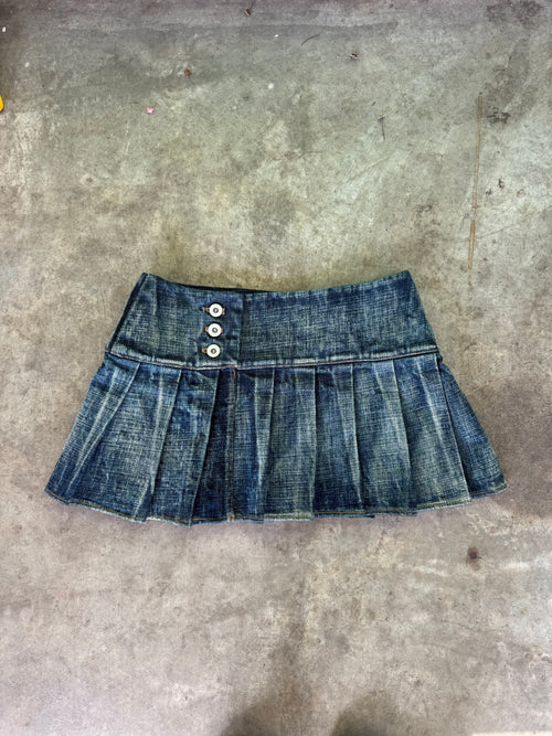 “washed” mini skirt