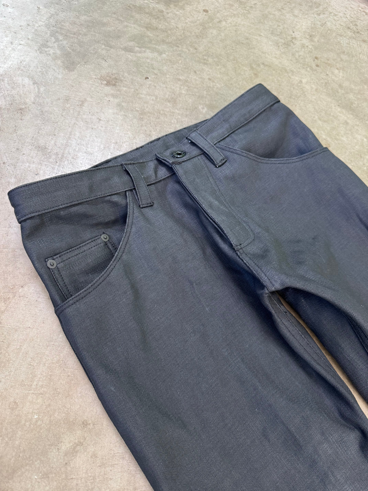 “oil” crosshatch skinny bootcuts