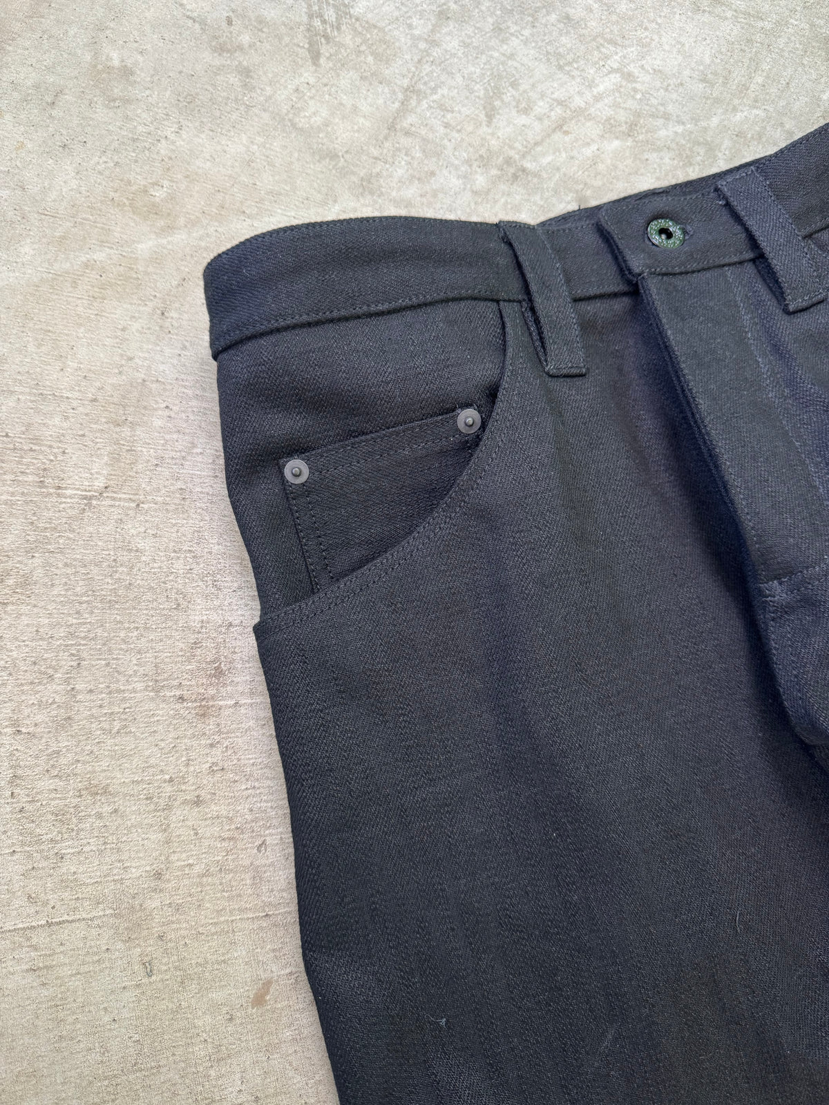 “noir” crosshatch skinny bootcuts
