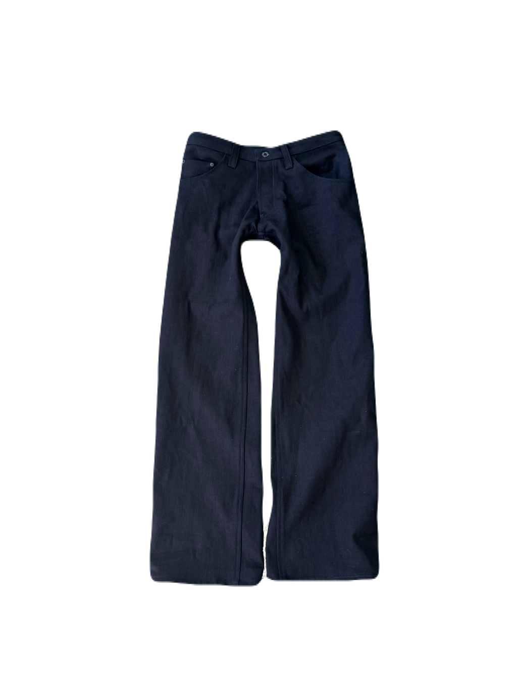 “noir” crosshatch loose denim