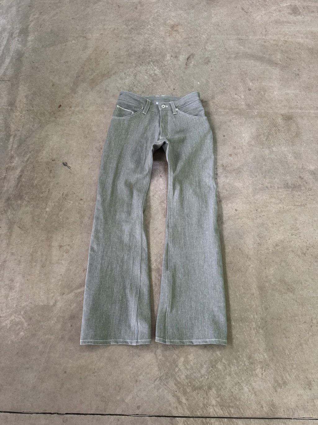 “cement” bootcut denim