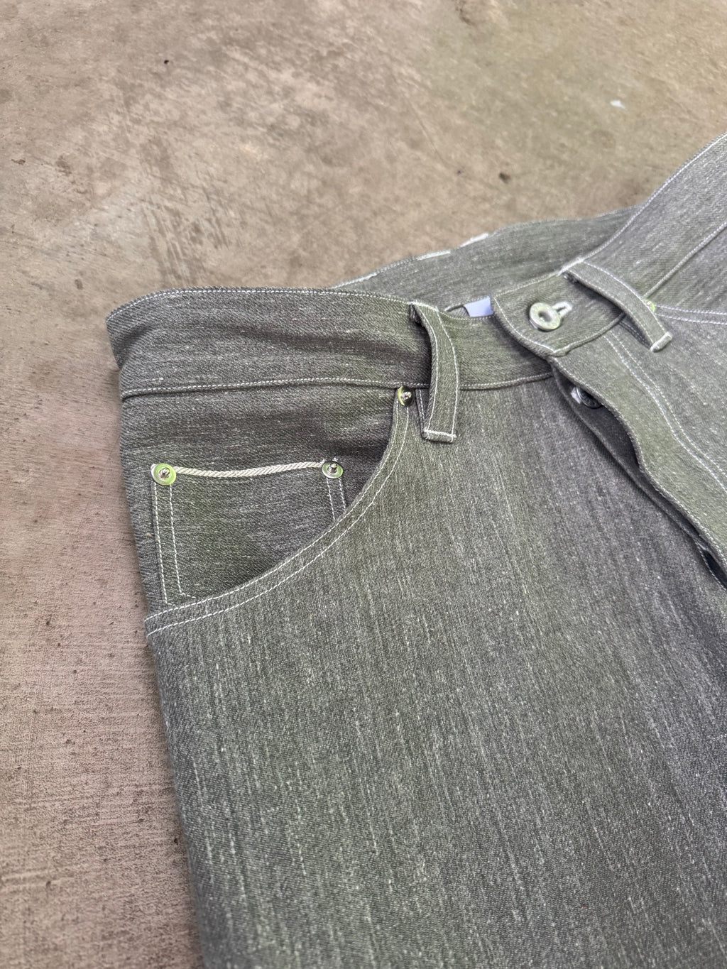 “cement” bootcut denim