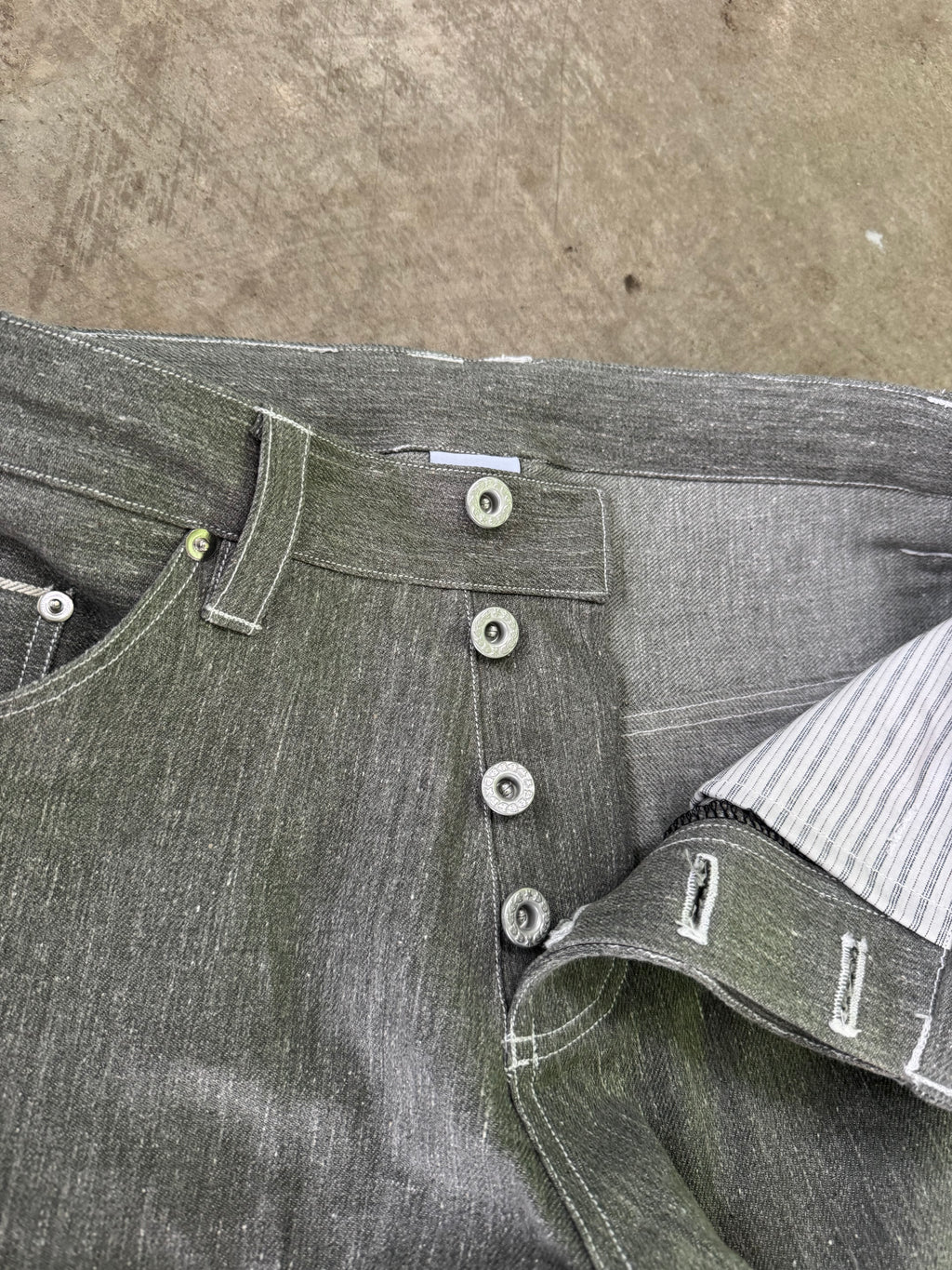“cement” bootcut denim