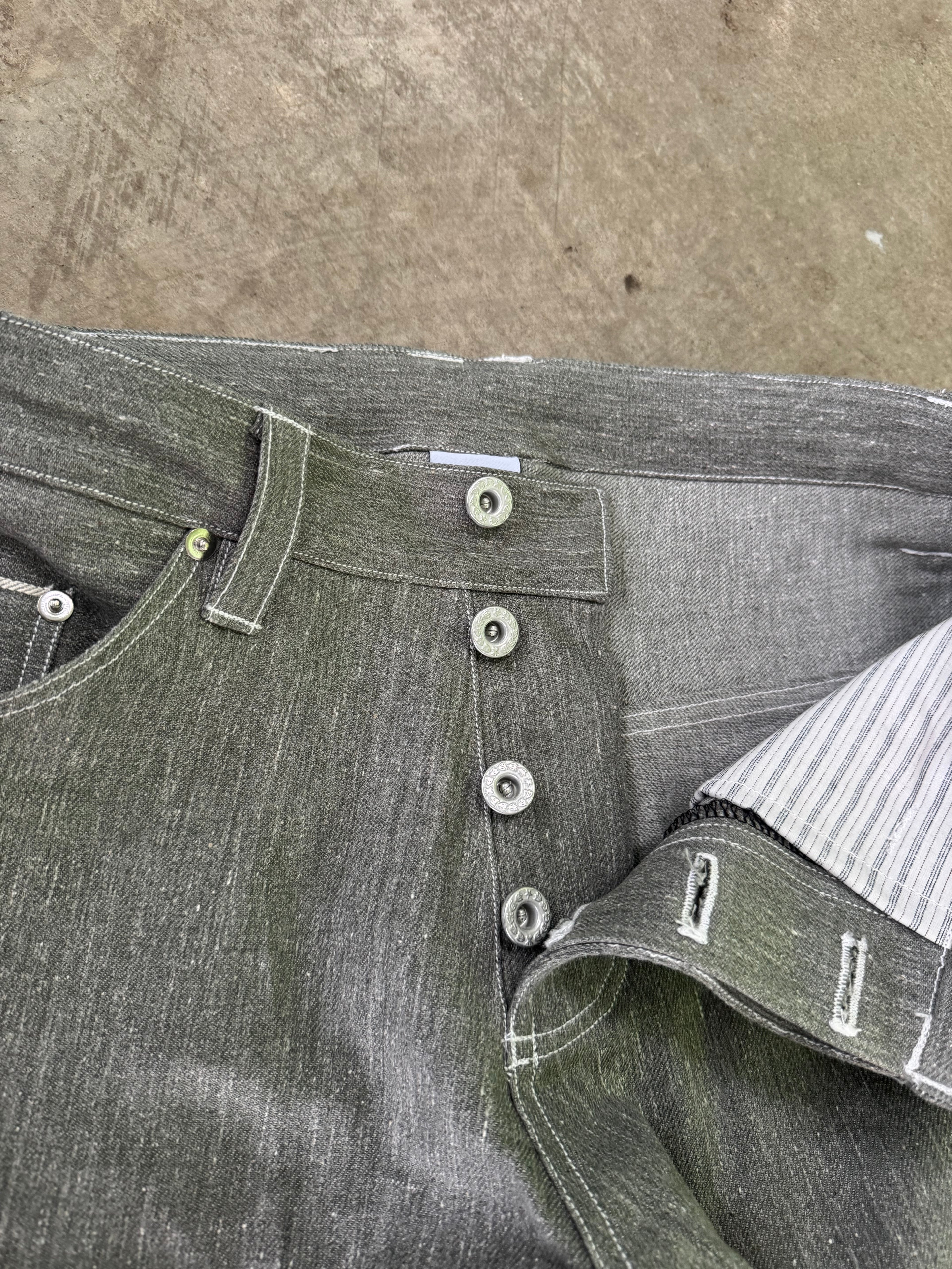 “cement” bootcut denim