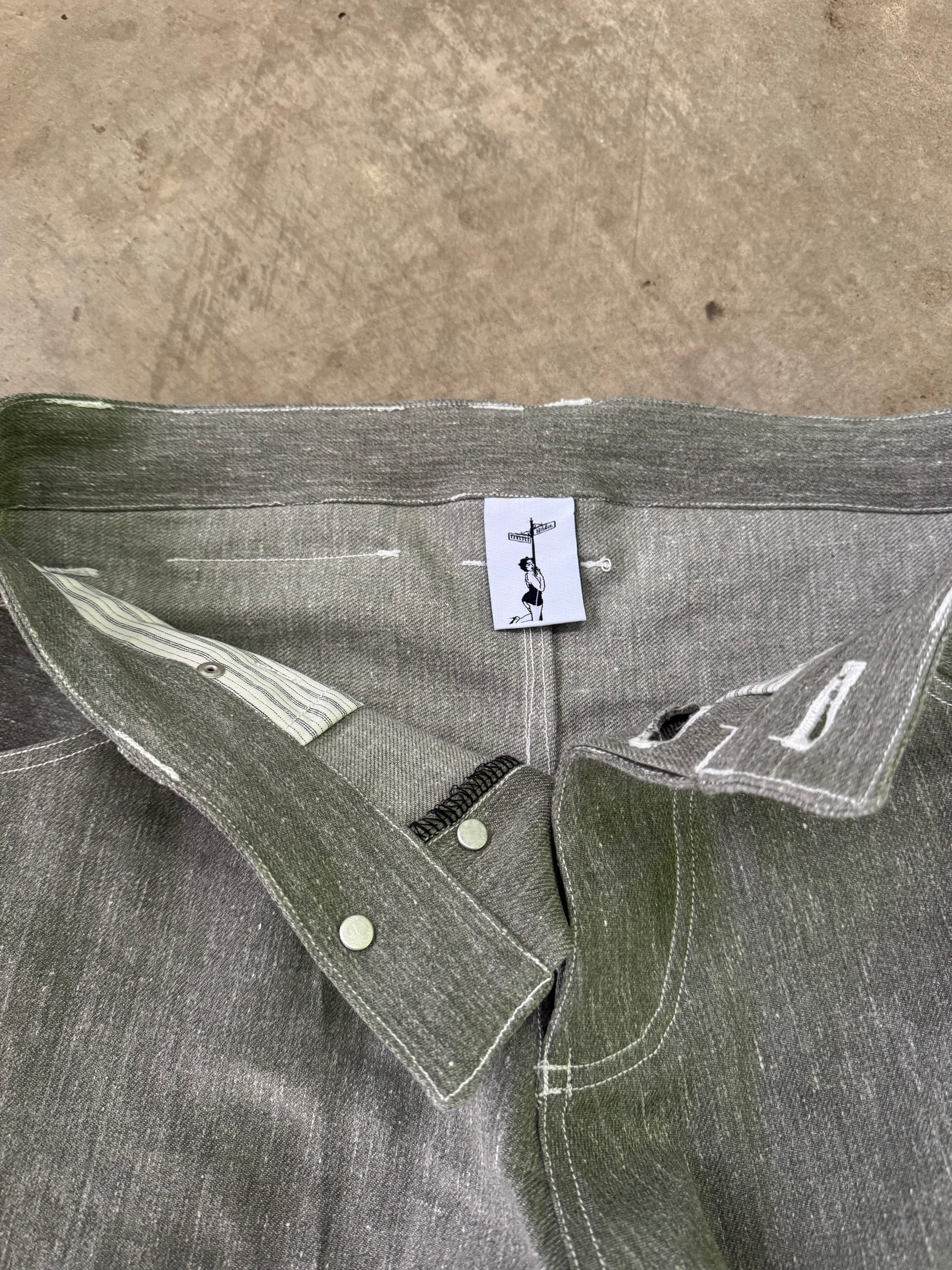 “cement” bootcut denim