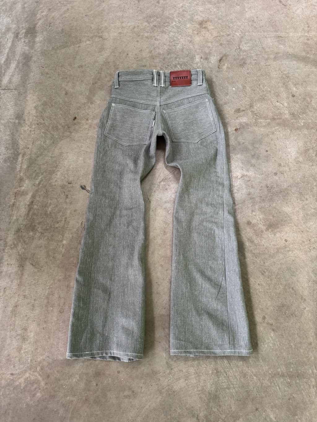 “cement” bootcut denim