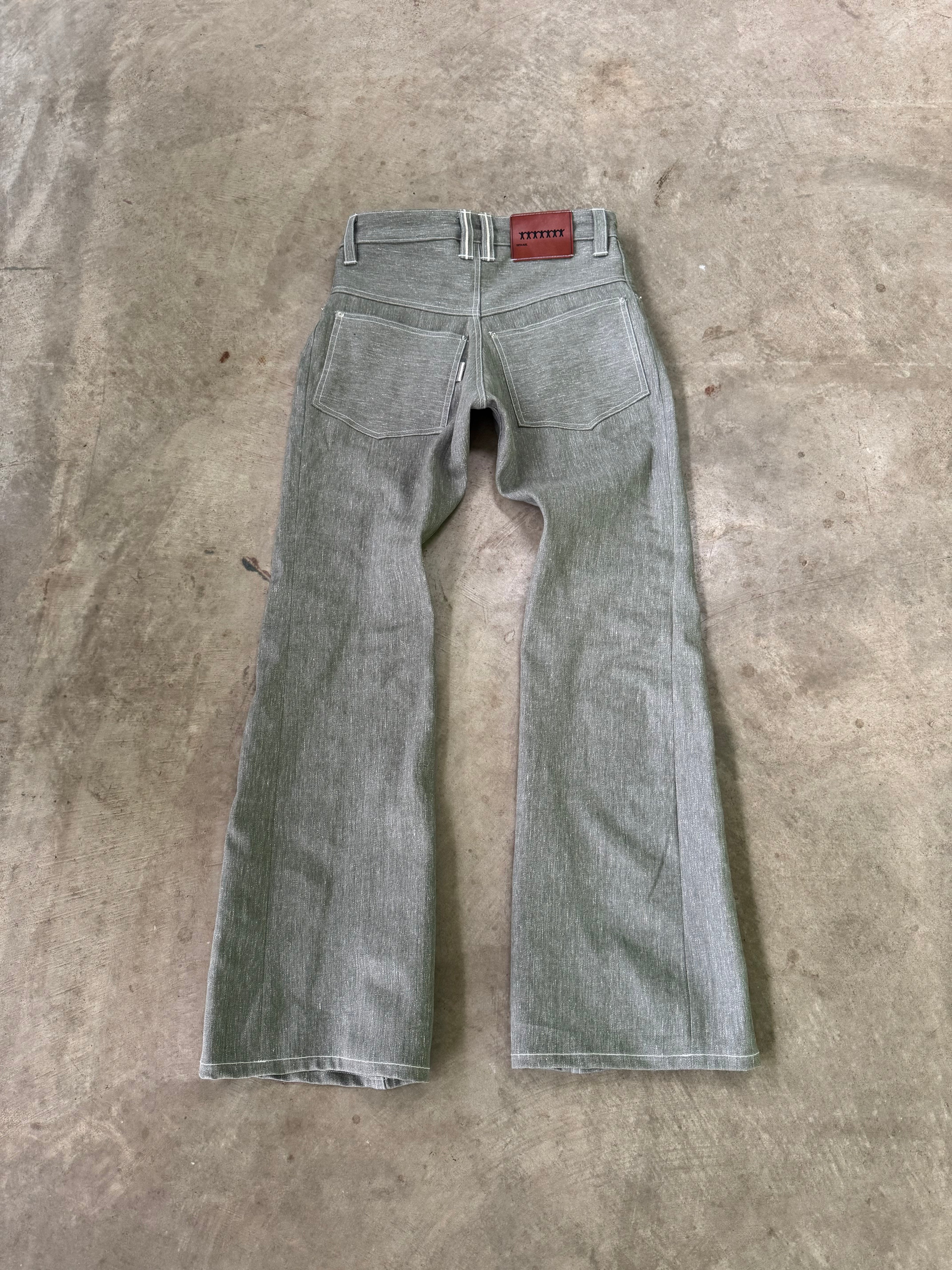 “cement” bootcut denim