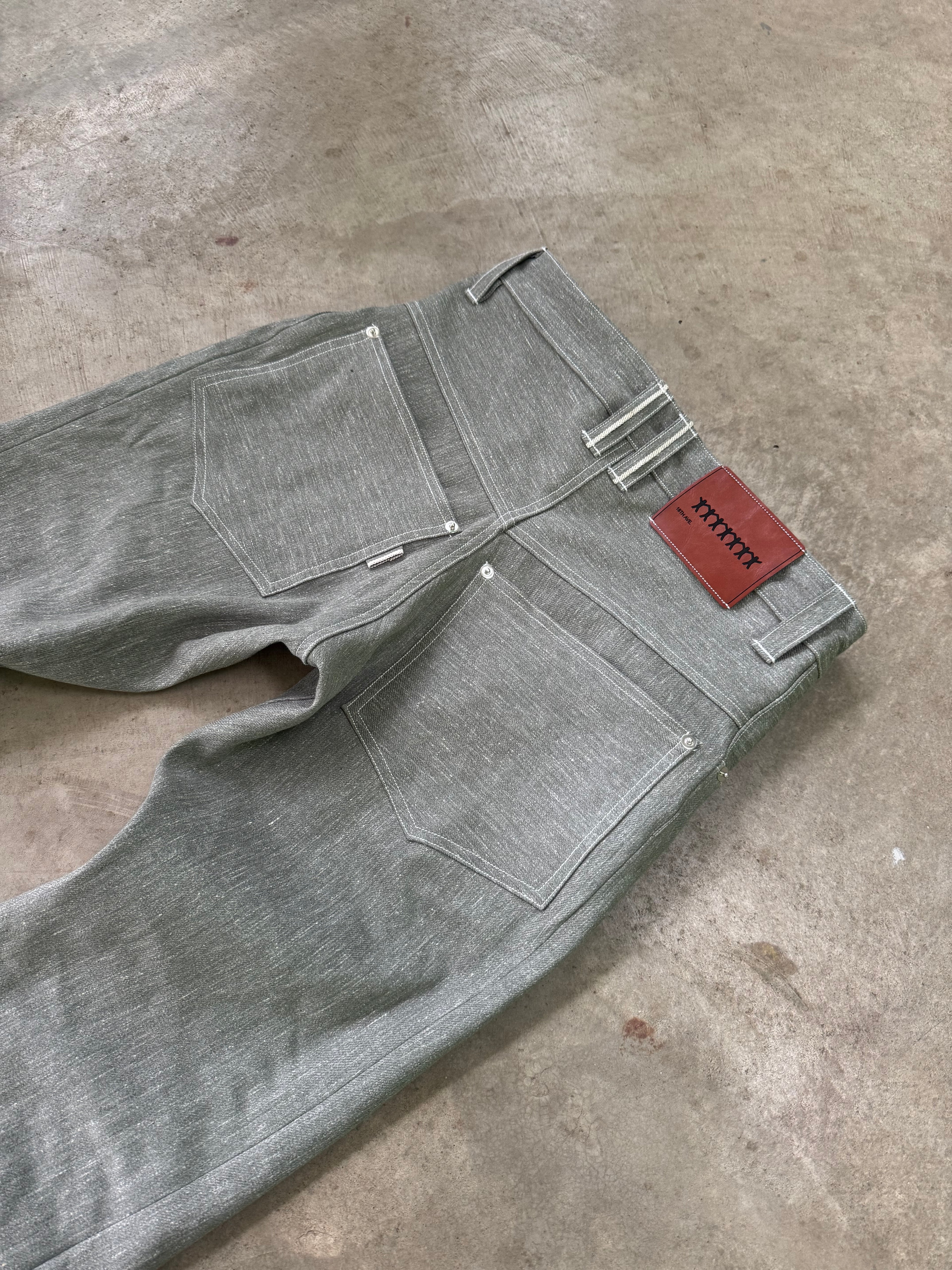 “cement” bootcut denim