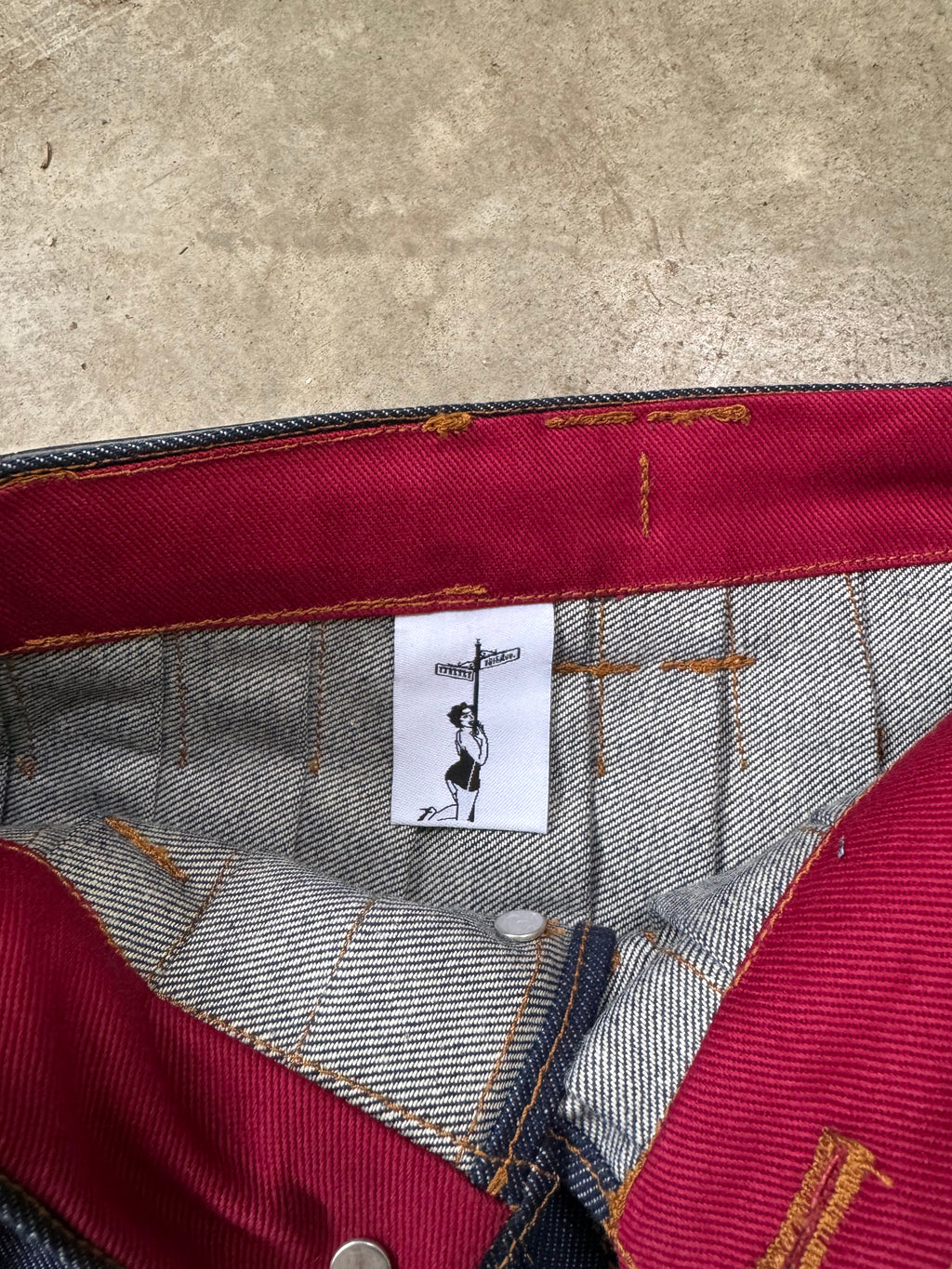 "western" mini skirt