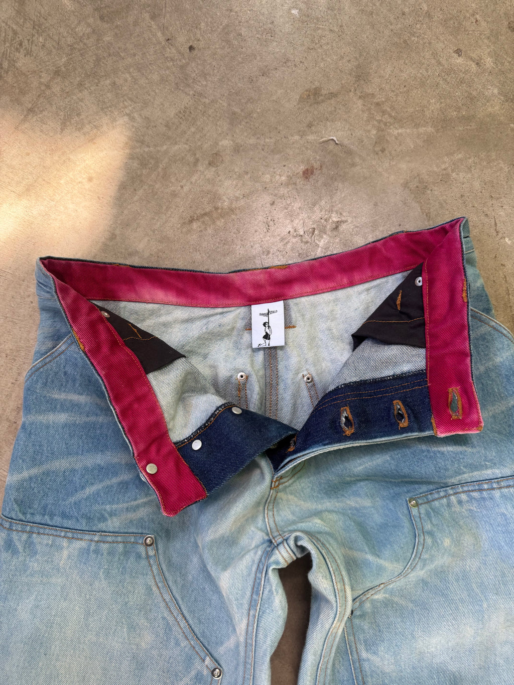 washed selvedge double knees