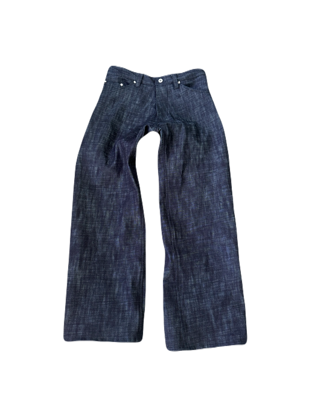 crosshatch wide leg denim