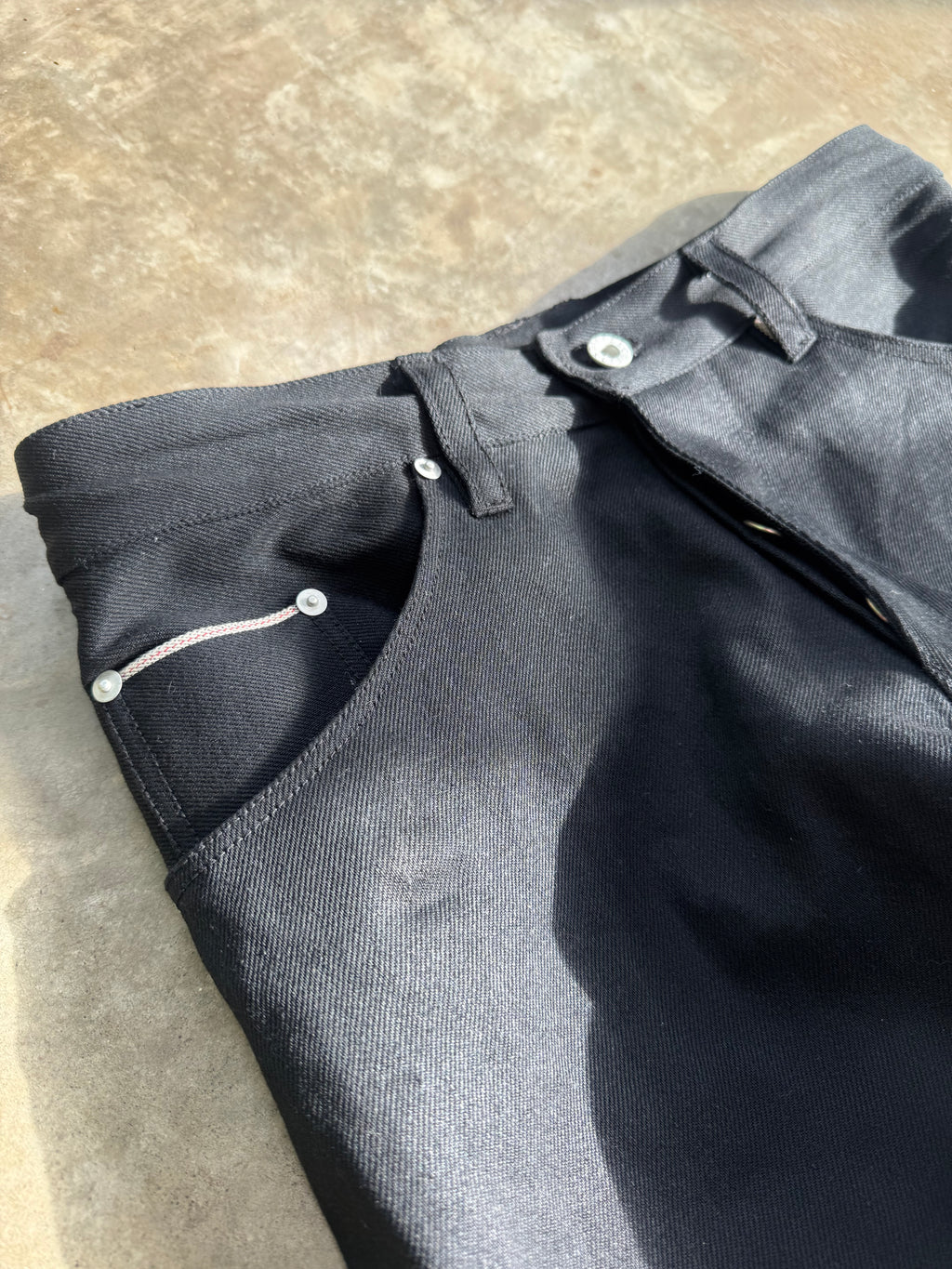 custom jet black bootcuts