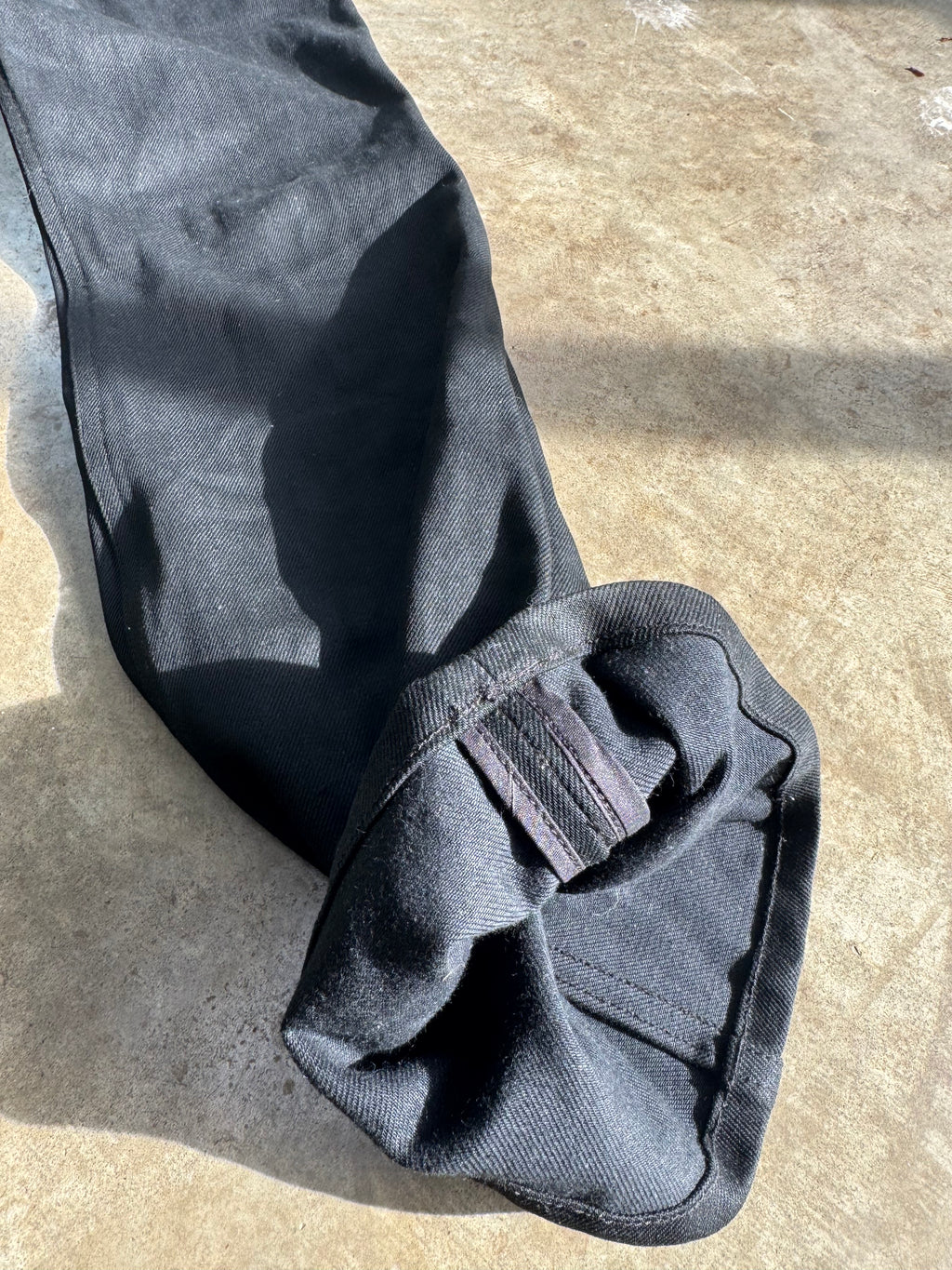 custom jet black bootcuts