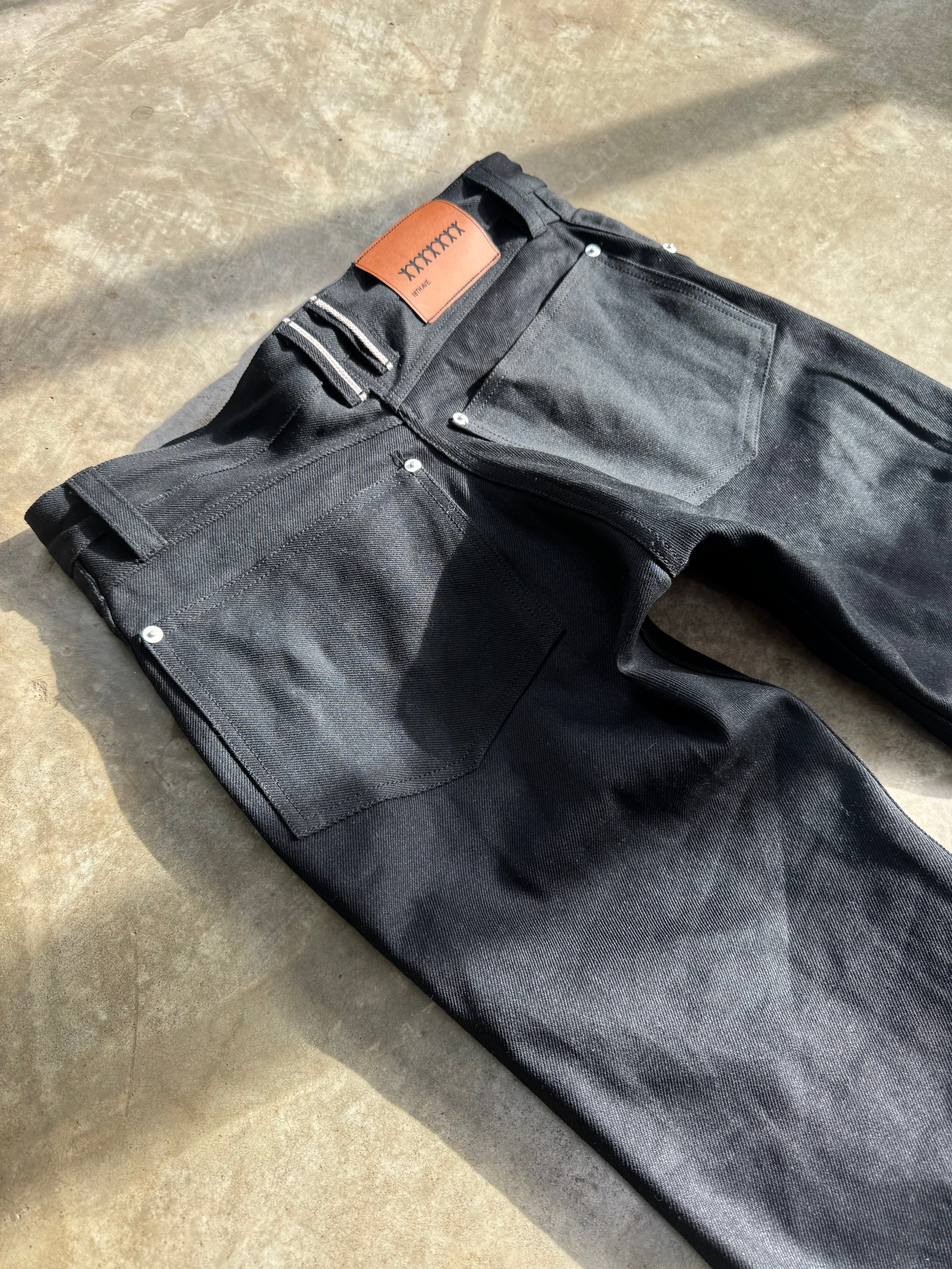 custom jet black bootcuts
