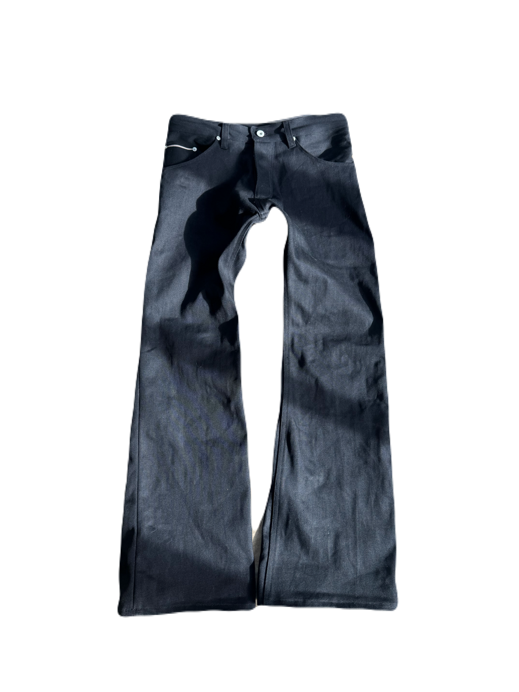 custom jet black bootcuts