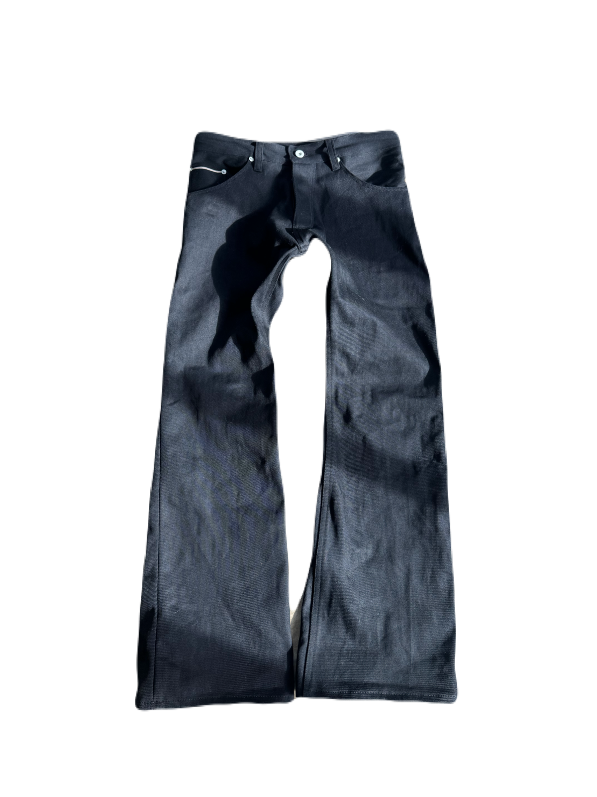 custom jet black bootcuts
